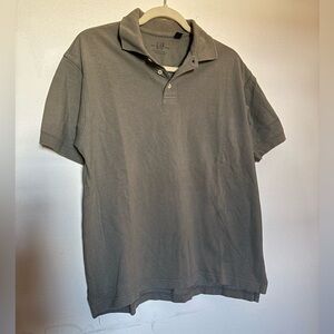 Vintage GAP Men's Cotton Pique Polo Grey/green